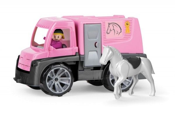 Lena TRUXX 04458, Lastebil, Hestevogn, Innendørs/utendørs, 2 år, Plast, Svart, Grå, Rosa