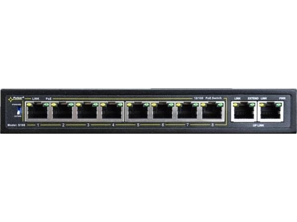 PULSAR S108, Fast Ethernet (10/100), Strøm over Ethernet (PoE)