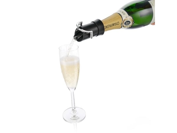 Vacu Vin Champagne Saver, Musta, Hopea