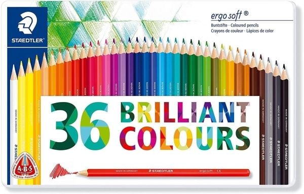 Staedtler ergosoft 157, Pehmeä, Monivärinen, 36 kpl