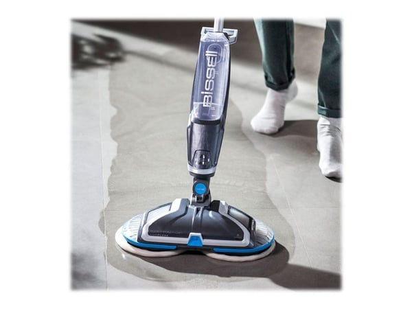 Bissell SpinWave Cordless, Sähkömoppi, Pussiton, Harmaa, Titaani, Läpinäkyvä, Turkoosi, Valkoinen, 0,83 L, Märkä, Aqua-suodatus