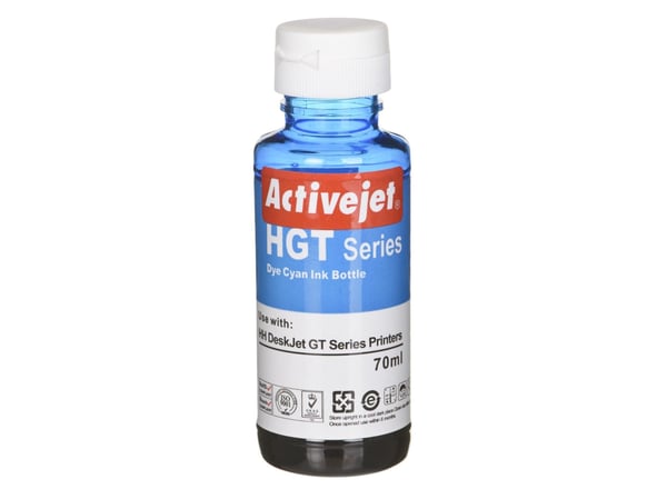 Activejet AH-GT52C, Høyt (XL) utbytte, Cyan, Fargestoffbasert blekk, 70 ml, 1 stykker, Enkeltpakke