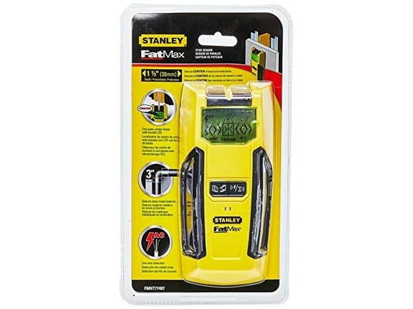 Stanley FATMAX, Strömförande kabel, Metall, Trä, Svart, Gul, LCD, 9 V, Batteri