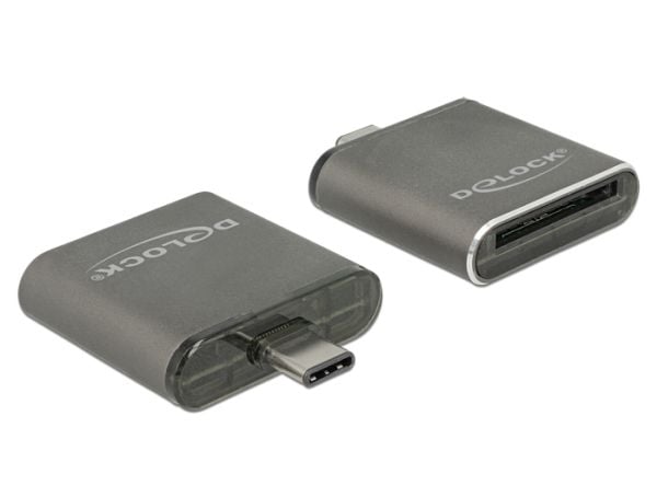 Delock USB Type-C SDHC / SDXC UHS-II / MMC Single Slot Card Reader - Kortinlukija (MMC, SD, SD, SDHC, SDXC, SDHC UHS-I, SDXC UHS-I, SDHC UHS-II, SD...