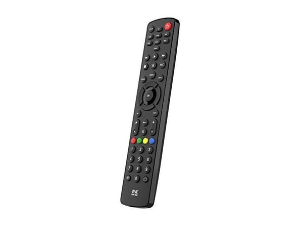 One For All Basic universal fjernkontroll Contour 8, TV, TV-mottaksboks, DVD/Blu-ray, Lydplankehøyttaler, IR Kabelfri, Trykknapper, Sort