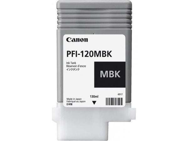 Canon PFI-120 MBK - 130 ml - matt svart - original - blekktank - for imagePROGRAF GP-200, GP-300, TM-200, TM-205, TM-300, TM-305