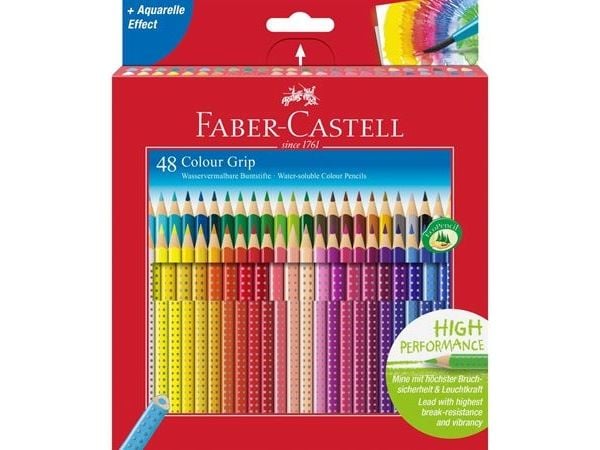 Farveblyanter Faber-Castell Colour Grip ass. farver (48 stk.)