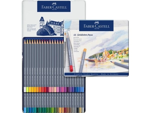 Faber-Castell GOLDFABER Aqua - Vannfargeblyant - assorterte farger (en pakke 48)
