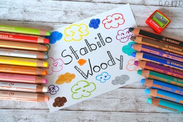 STABILO Woody 3 in 1, Flerfarget, 18 stykker