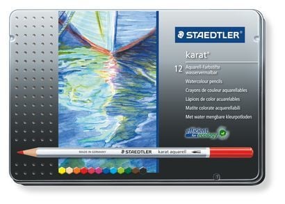 STAEDTLER karat aquarell 125 - Vannfargeblyant - akvarell - assorterte farger - 2 mm (en pakke 12)
