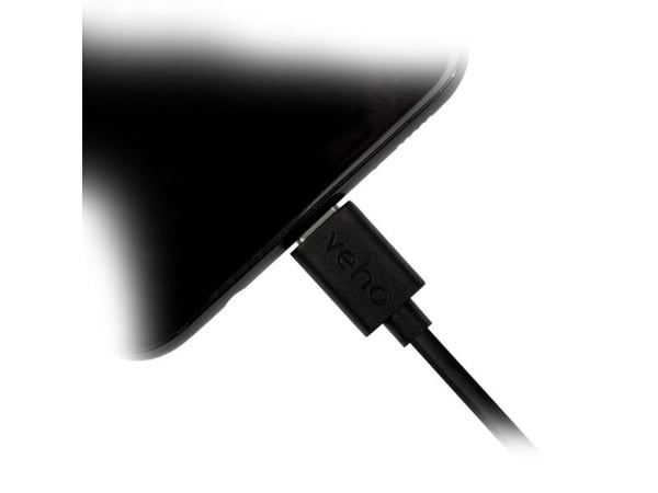 Veho Pebble - USB-kabel - USB-type A (hann) til USB-C (hann) - USB 3.0 - 1 m - svart