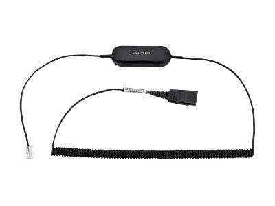 Jabra GN1218 AC Attenuation - Hodetelefonkabel - Quick Disconnect plugg - 2 m - for Cisco IP Phone 78XX, 88XX; BIZ 1500, 2300, 2400