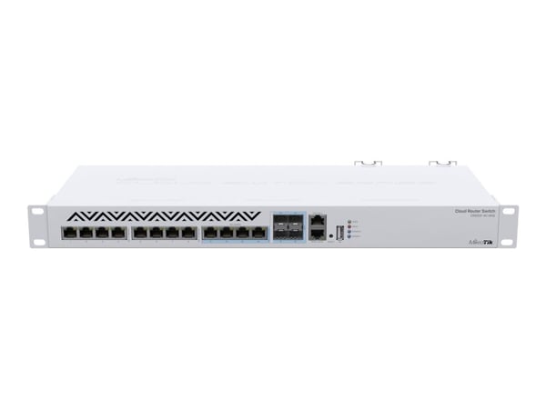 MikroTik Cloud Router Switch CRS312-4C+8XG-RM - Kytkin - L3 - Administreret - 12 x 10 Gigabit Ethernet + 4 x kombo 10 Gigabit SFP+ - monterbar på s... MikroTik Cloud Router Switch CRS312-4C+8XG-RM - Kytkin - L3 - Administreret - 12 x 10 Gigabit Ethernet + 4 x kombo 10 Gigabit SFP+ - monterbar på s...