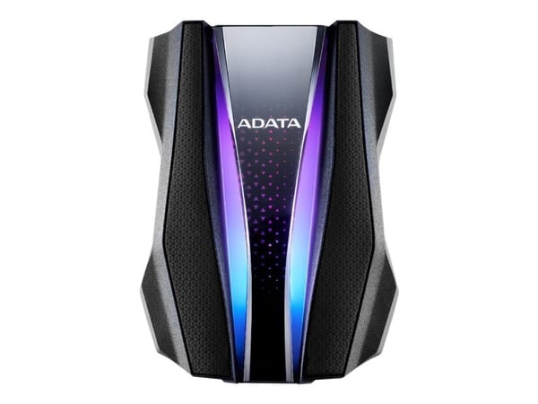 ADATA HD770G - Harddisk - kryptert - 1 TB - ekstern (bærbar) - USB 3.2 Gen 1 - 256-bit AES - rød
