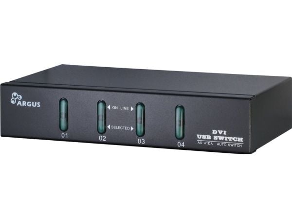 Argus KVM-AS-41DA - KVM / lydsvitsj - 4 x KVM/lyd - stasjonær