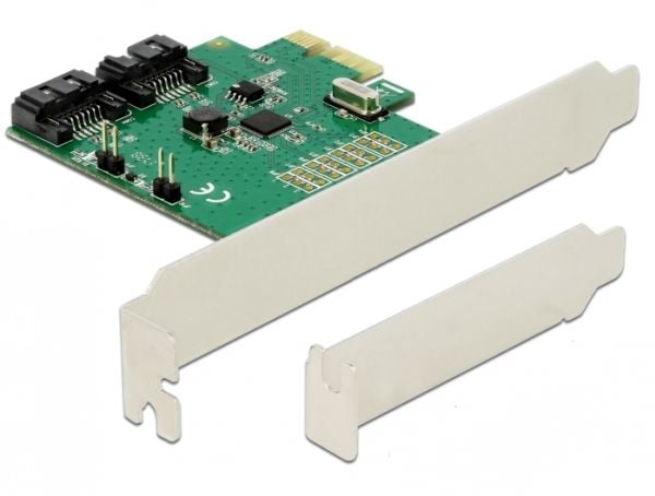 Delock - Styreenhed til lagring (RAID) - 2 Kanal - SATA 6 Gb/s - RAID 0, 1 - PCIe 2.0 x1