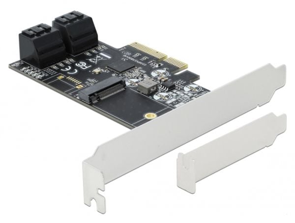 DeLOCK - Storage-Controller - SATA 6Gb/s Low-Profile - 6 Gbit/s - PCIe 3.0 x4 (90396)