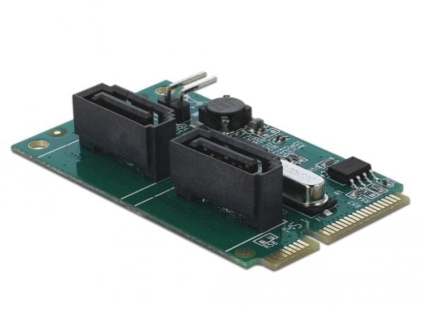 Delock - Diskkontroller - 2 Kanal - SATA 6Gb/s - RAID RAID 0, 1 - PCIe 2.0 Mini Card
