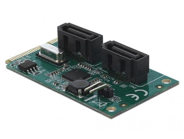 Delock - Diskkontroller - 2 Kanal - SATA 6Gb/s - RAID RAID 0, 1 - PCIe 2.0 Mini Card