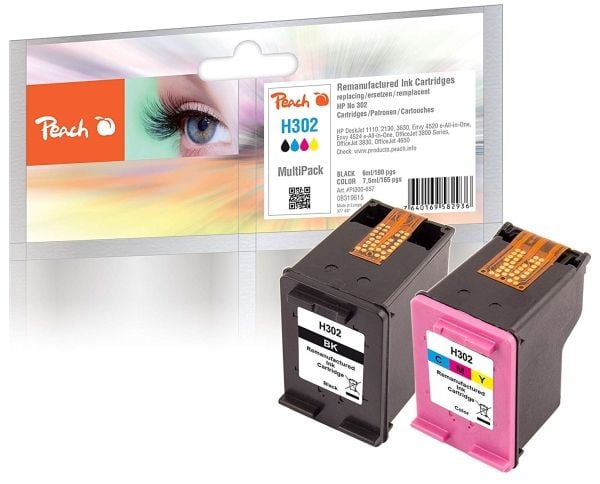 Peach PI300-657, Musta, Syaani, Magenta, Keltainen, Väriainepohjainen muste, Väripohjainen muste, 6 ml, 7,5 ml, 215 sivua