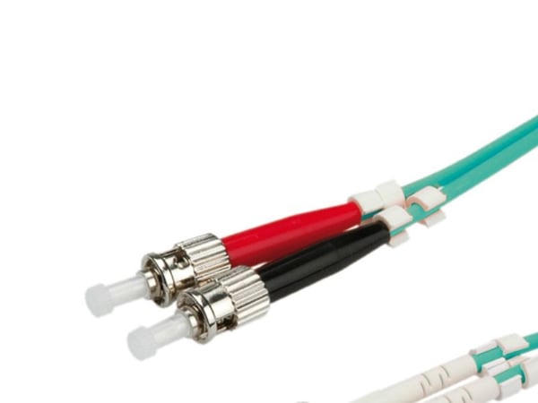 Value Fibre Optic Jumper Cable, 50/125µm, LC/ST, OM3, turquoise 5 m, LC, ST