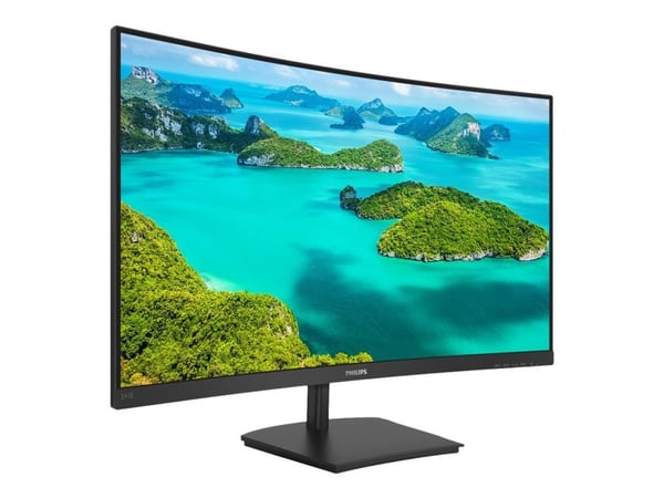 Philips E-line 241E1SCA - LED-skjerm - kurvet - 24" - 1920 x 1080 Full HD (1080p) @ 75 Hz - VA - 250 cd/m² - 3000:1 - 4 ms - HDMI, VGA - høyttalere...