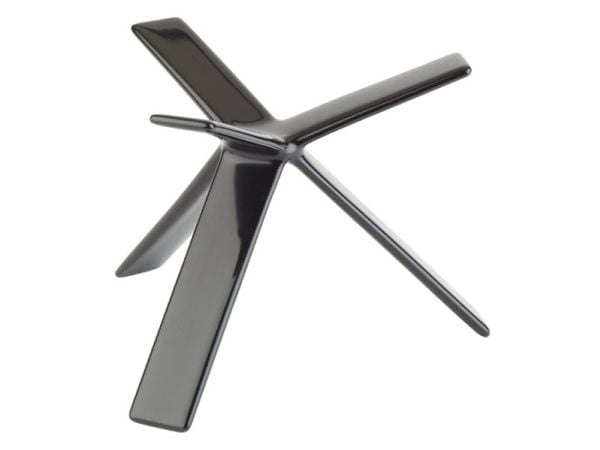 Buffetstander STAR 12 cm Gummibelagt Metal Sort,stk