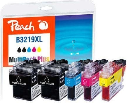 Peach Multi Pack Plus - 5-pack - svart, gul, cyan, magenta - kompatibel - blekkpatron (alternativ for: Brother LC3219XLBK, Brother LC3219XLC, Broth...