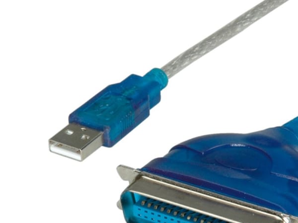 Value USB to IEEE1284 Converter Cable 1.8 m, Blå
