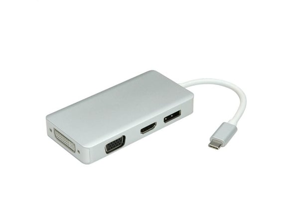 Arvo 12.99.3230, USB 3.2 Gen 1 (3.1 Gen 1) Type-C, DVI,DisplayPort,HDMI,VGA, 3840 x 2160 pikseliä, Hvid, 0,1 m, USB