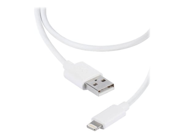 Vivanco LIGHTNVVUSBCABLE12, 1,2 m, Lightning, USB A, Valkoinen, iPhone 5/5s, iPhone 6/6s Plus, iPad Air, iPad mini, 200 mm