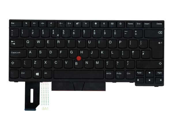 Chicony - Erstatningstastatur for bærbar PC - med Trackpoint, UltraNav - QWERTY - Storbritannia - svart