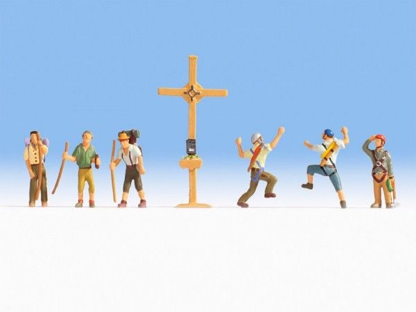 NOCH Mountain Hikers with Cross, TT (1:120), Flerfarget