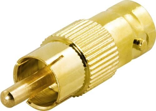 Deltaco DEL-670, BNC, BNC, RCA, uros, naaras, kultainen