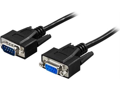 DELTACO DEL-37S - Seriellforlengelseskabel - DB-9 (hann) til DB-9 (hunn) - 2 m - svart