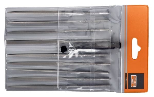 Bahco 2-471-16-1-0, Fil-sett, Flate mapper, Halvrund fil, Knivkantfil, Rund fil, Firkantet fil, Trekant-fil, Glatt kutt, 95 g, 160 mm