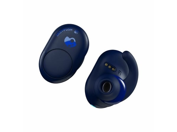 Skullcandy Push - True wireless-hodetelefoner med mikrofon - i øret - Bluetooth - blå, indigo
