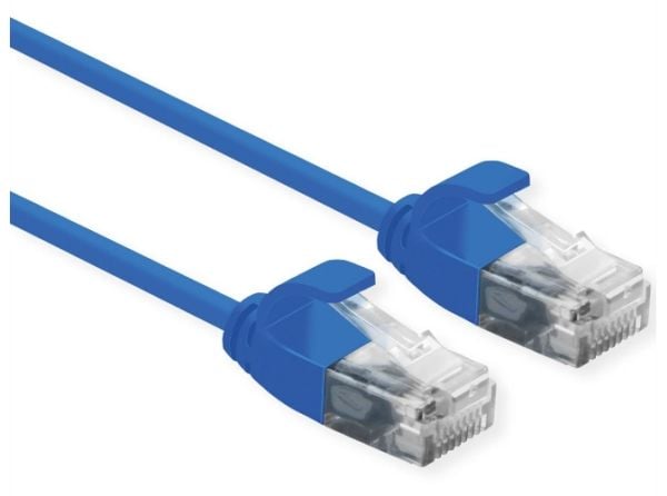 ROLINE 21.15.3943, 1 m, Cat6a, U/UTP (UTP), RJ-45, RJ-45, Blå