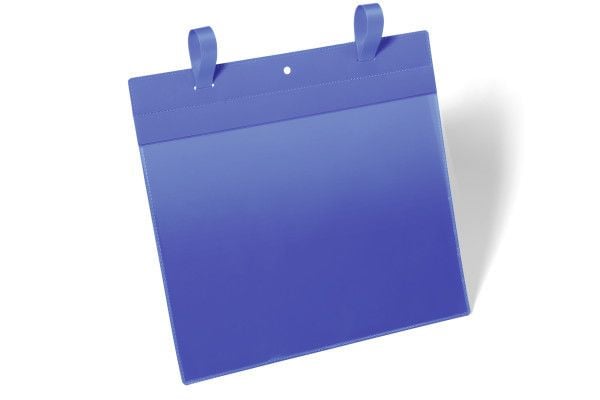 Lagerlomme Durable med strop A4 tværformat 311x442 mm blå - (50 stk.)