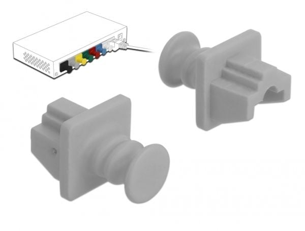 Delock for RJ45 - Støvdeksel - grå (pakke med 10 stk.)