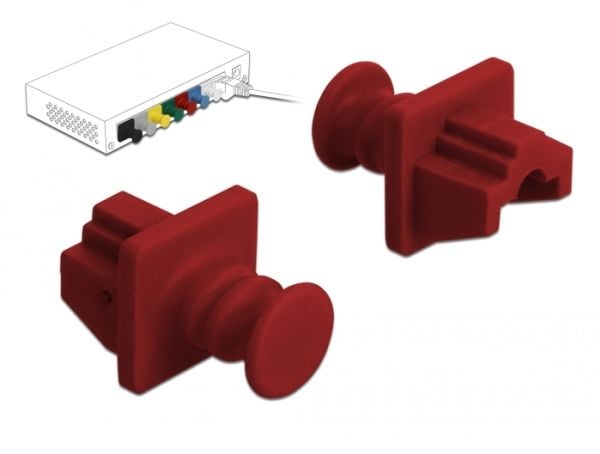 Delock for RJ45 - Støvdeksel - rød (en pakke 10)