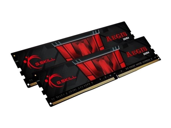 G.Skill AEGIS - DDR4 - sett - 16 GB: 2 x 8 GB - DIMM 288-pin - 3200 MHz / PC4-25600 - CL16 - 1.35 V - ikke-bufret - ikke-ECC
