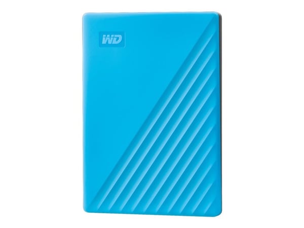 WD My Passport WDBYVG0020BBL - Harddisk - kryptert - 2 TB - ekstern (bærbar) - USB 3.2 Gen 1 - 256-bit AES - blå