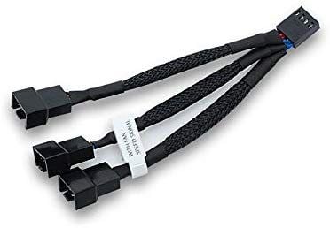 EkWaterBlocks - Viftestrømsplitter - 4-pins PWM (hann) til 3-pins PWM (hunn) - 10 cm