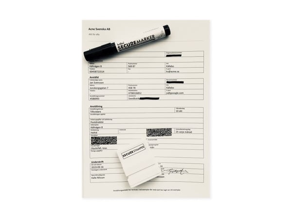 Artline ES-BS secure stamp 13x42mm