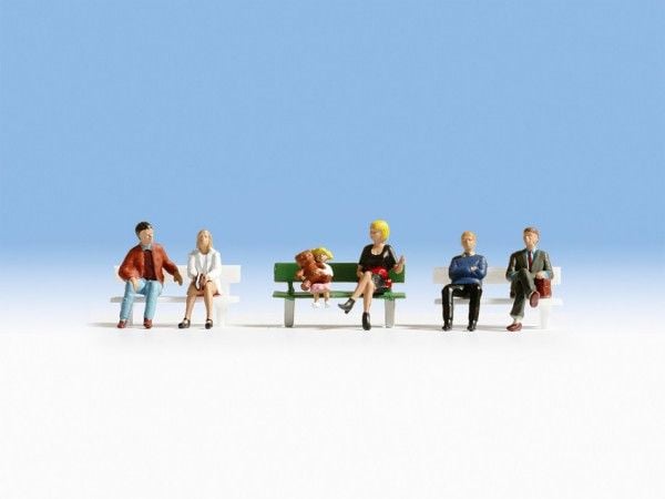 NOCH Sitting People, TT (1:120), Flerfarget