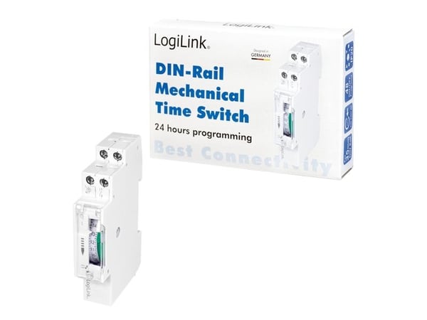 LogiLink ET0009, Päivä-/viikkoajastin, Valkoinen, IP20, 220 - 240 V, 50 - 60 Hz, 0,5 W