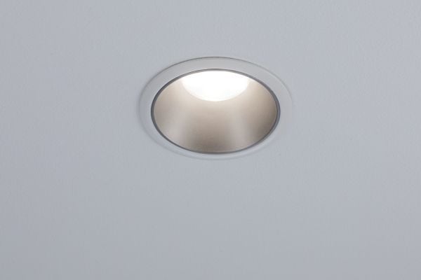 Paulmann 934.09, Innsunket spotlight, Ikke-utskiftbare pærer, 1 ampuller, 6,5 W, 460 lm, Sølv, Hvit