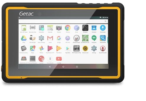 Getac ZX70, 17,8 cm (7"), 1280 x 720 piksler, 64 GB, 4 GB, Android 7.1, Sort, Gul