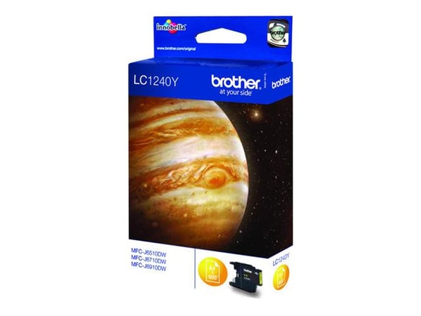 Brother LC1240Y, 600 sivua, 1 kpl, Kertapakkaus